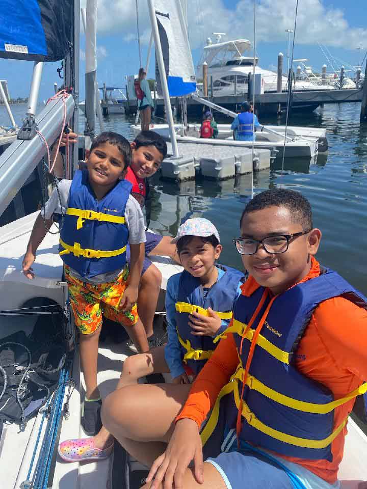 sailing group at the dock